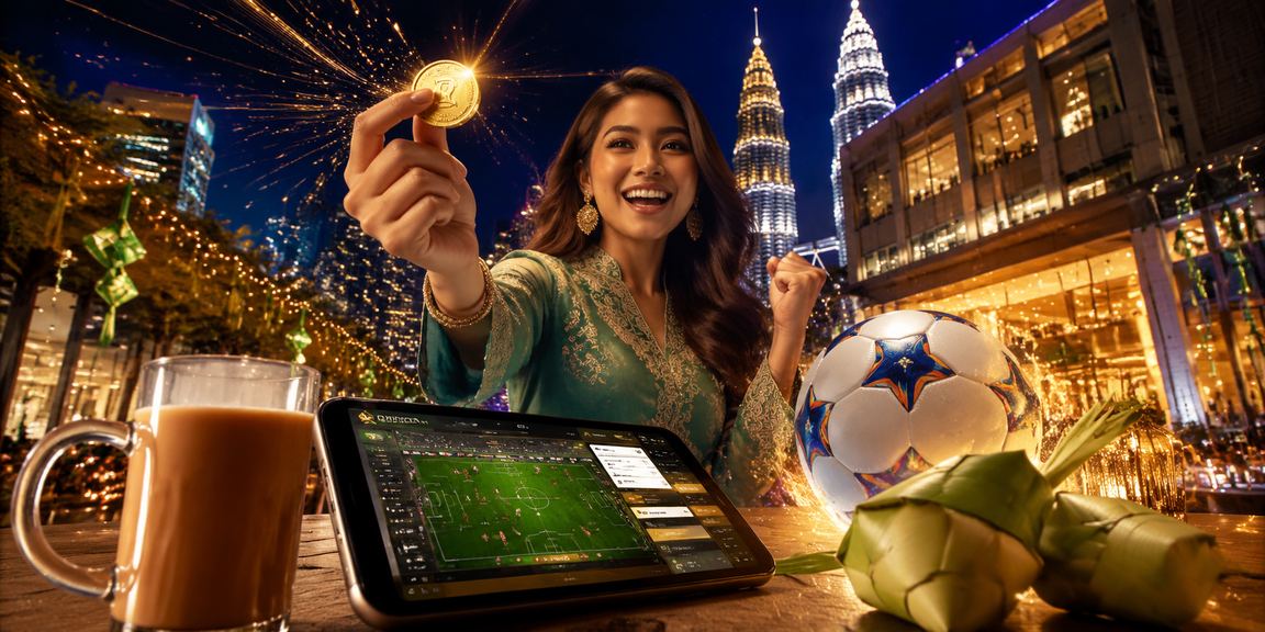 Suasana meriah Hari Raya di Kuala Lumpur dengan tawaran loteri istimewa dari 4chan